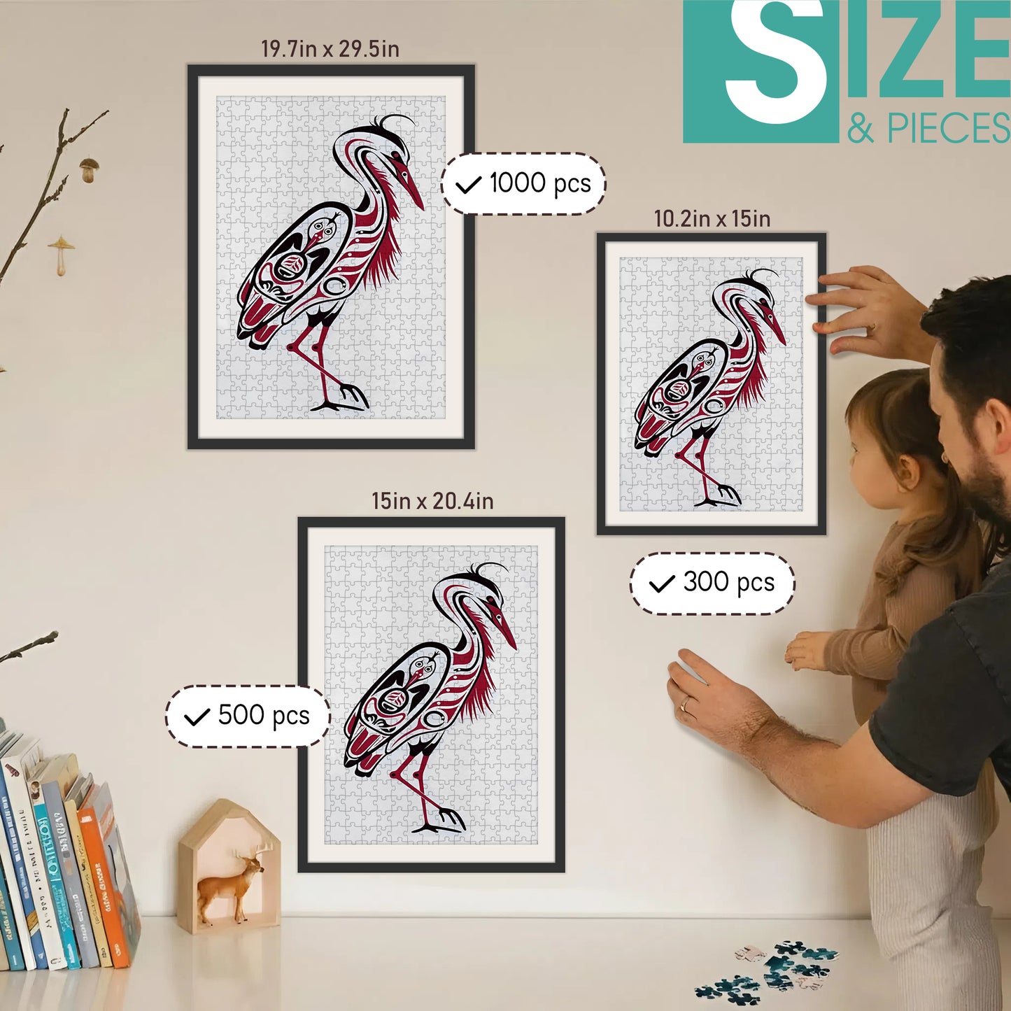 Tawaqatsi Heron – Wooden Jigsaw Puzzle - CT52789 (300 / 500 / 1000 Pieces)