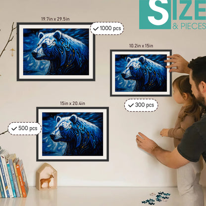 Bear – Keeper of Healing – Wooden Jigsaw Puzzle (300 / 500 / 1000 Pieces)