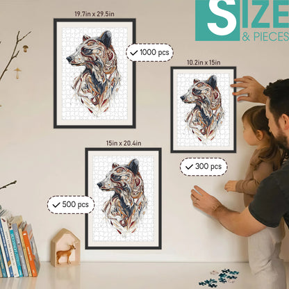 Bear – Wooden Jigsaw Puzzle (300 / 500 / 1000 Pieces)