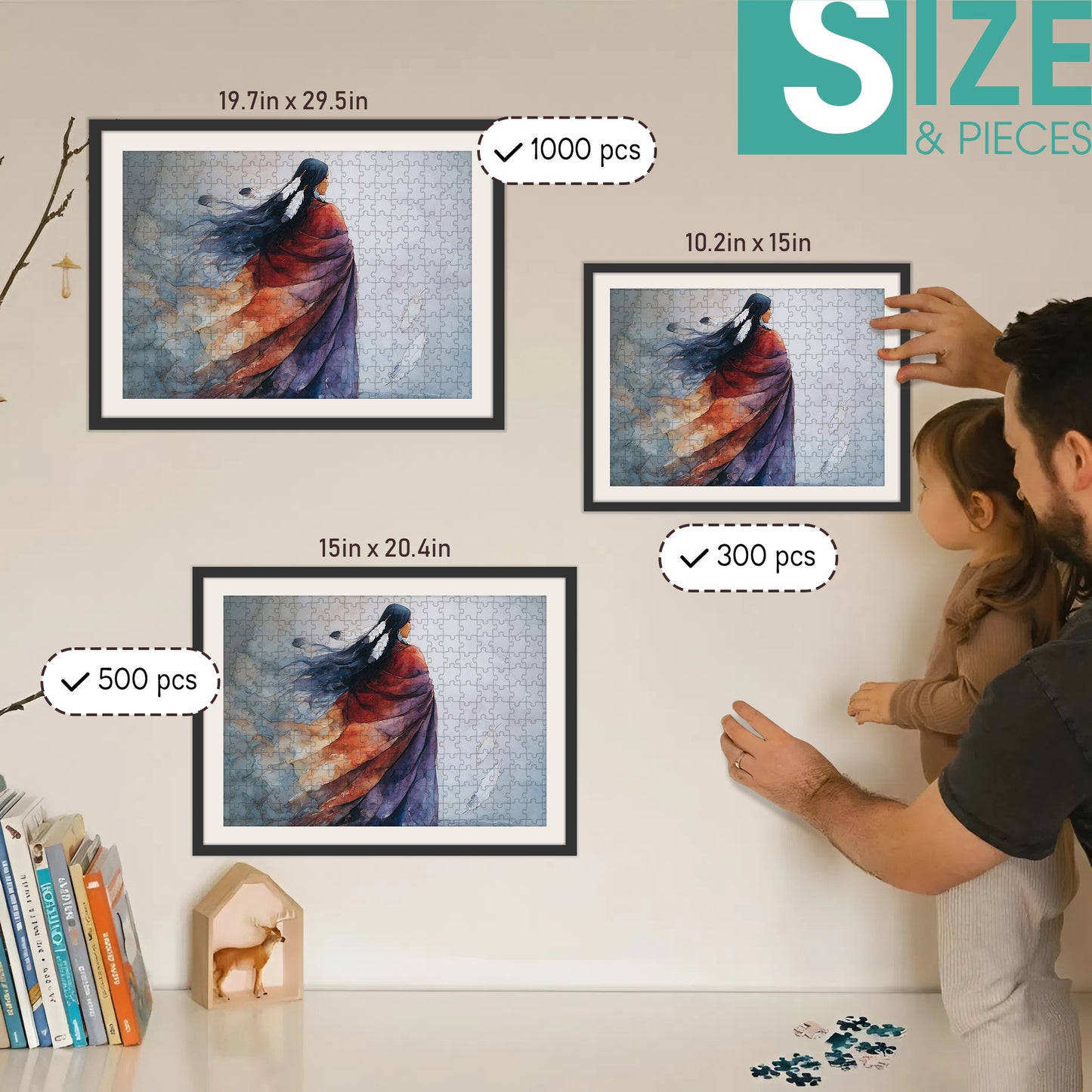 She Is Made of River and Stone – Wooden Jigsaw Puzzle (300 / 500 / 1000 Pieces)