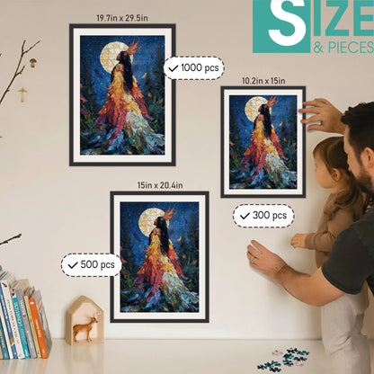 The Girl of the Sacred Forest – Wooden Jigsaw Puzzle (300 / 500 / 1000 Pieces)