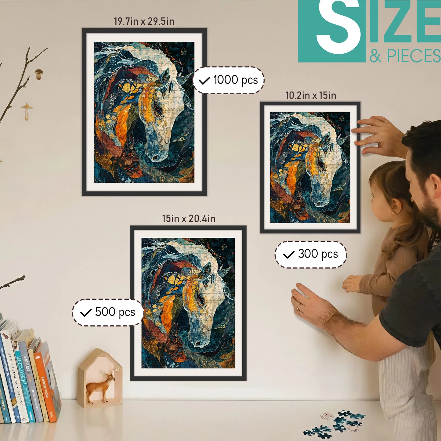 The Horse Who Carried the Storm – Wooden Jigsaw Puzzle (300 / 500 / 1000 Pieces)