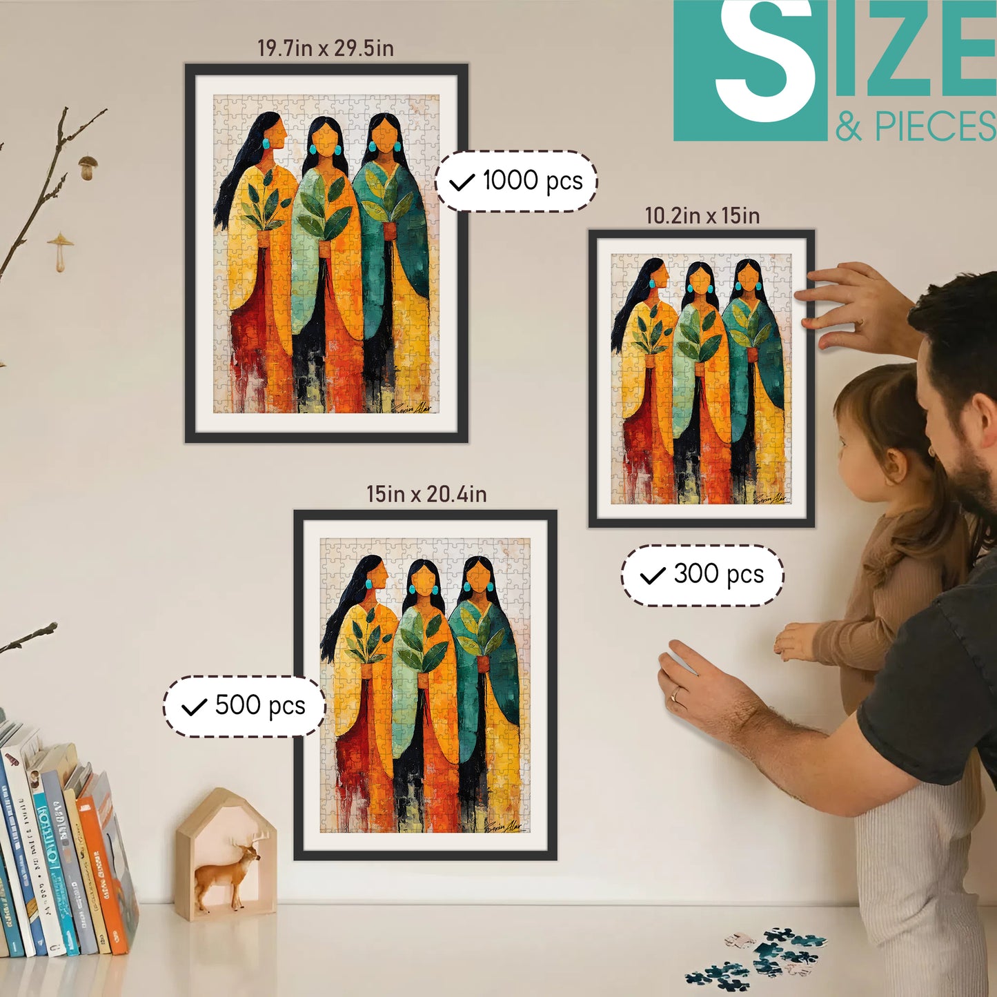 Harmony in Three – Wooden Jigsaw Puzzle - CT52789 (300 / 500 / 1000 Pieces)