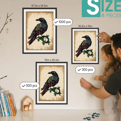 Raven 3 – Wooden Jigsaw Puzzle (300 / 500 / 1000 Pieces)