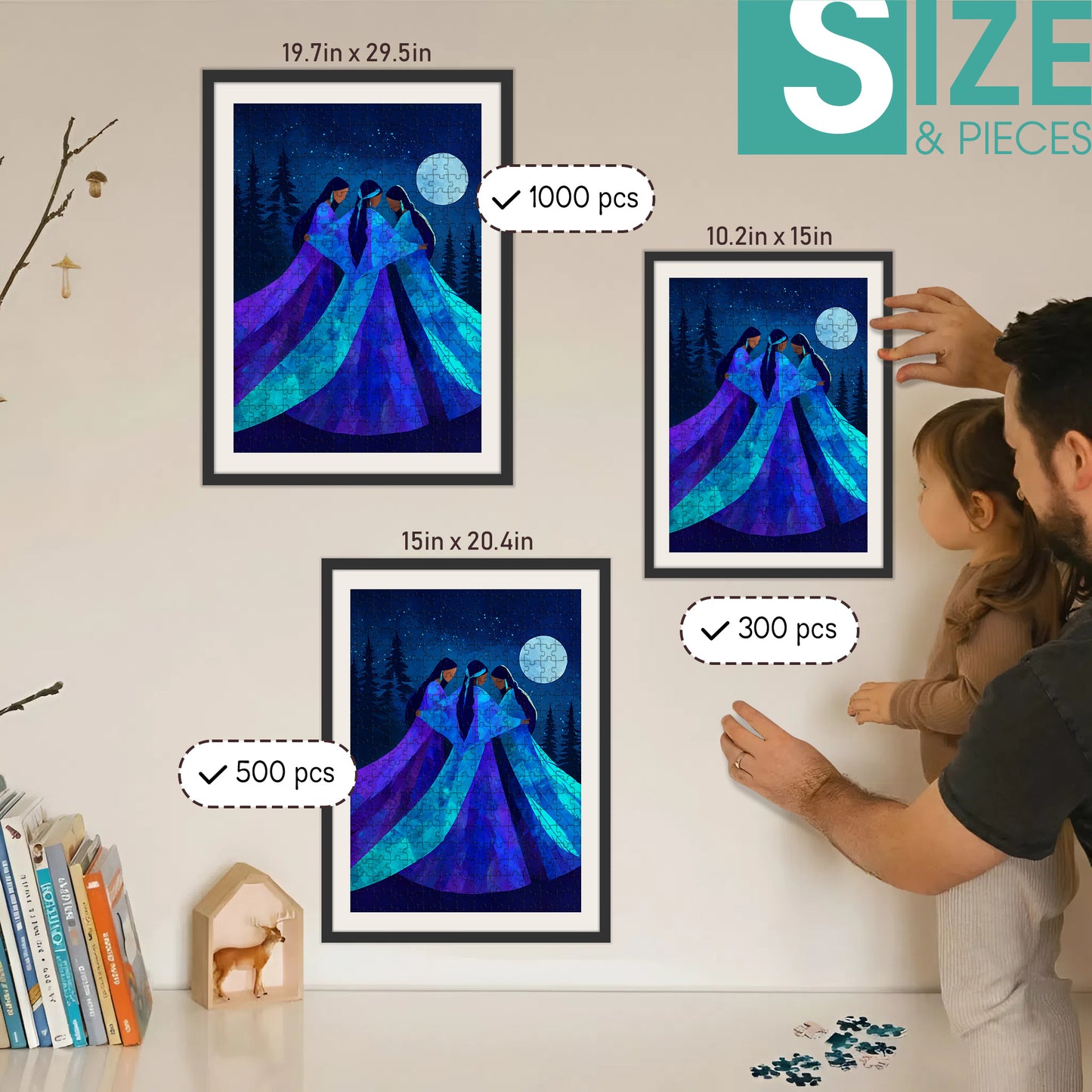 Keepers of the Moonlight – Wooden Jigsaw Puzzle (300 / 500 / 1000 Pieces)