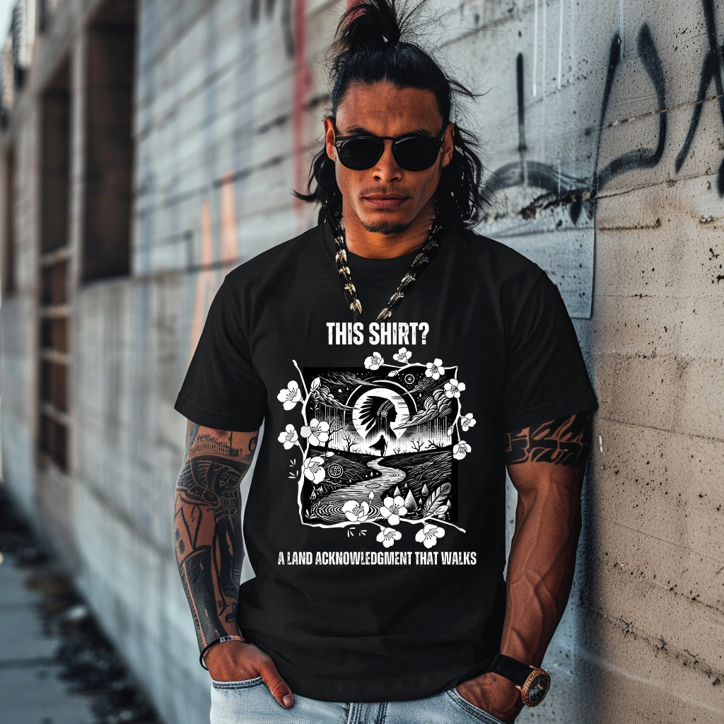 THIS SHIRT? A LAND ACKNOWLEDGMENT THAT WALKS