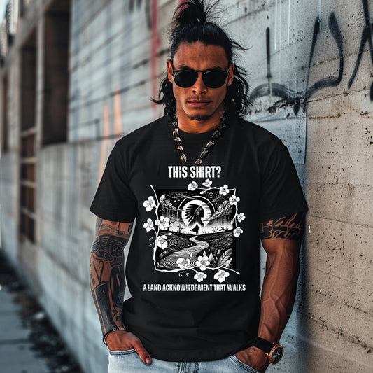 THIS SHIRT? A LAND ACKNOWLEDGMENT THAT WALKS