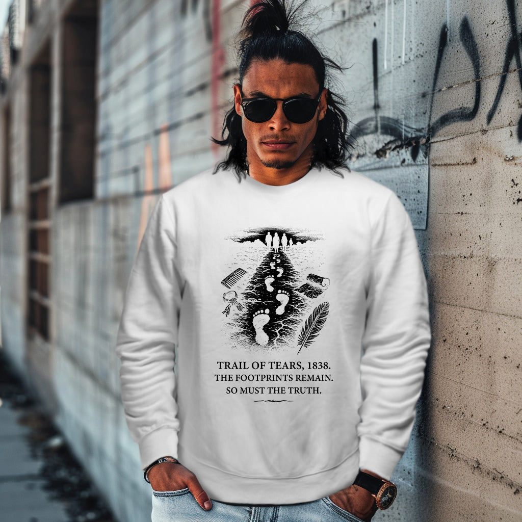 TRAIL OF TEARS, 1838. THE FOOTPRINTS REMAIN. SO MUST THE TRUTH.