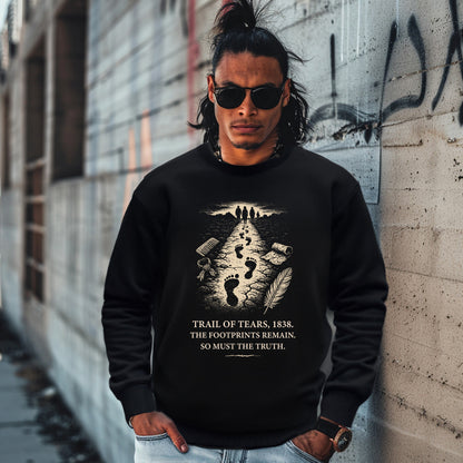 TRAIL OF TEARS, 1838. THE FOOTPRINTS REMAIN. SO MUST THE TRUTH.