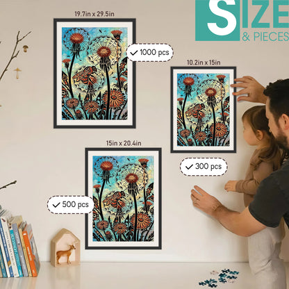 The Bee Who Followed the Seeds – Variant Acrylic/ Wooden Jigsaw Puzzle (300 / 500 / 1000 Pieces)