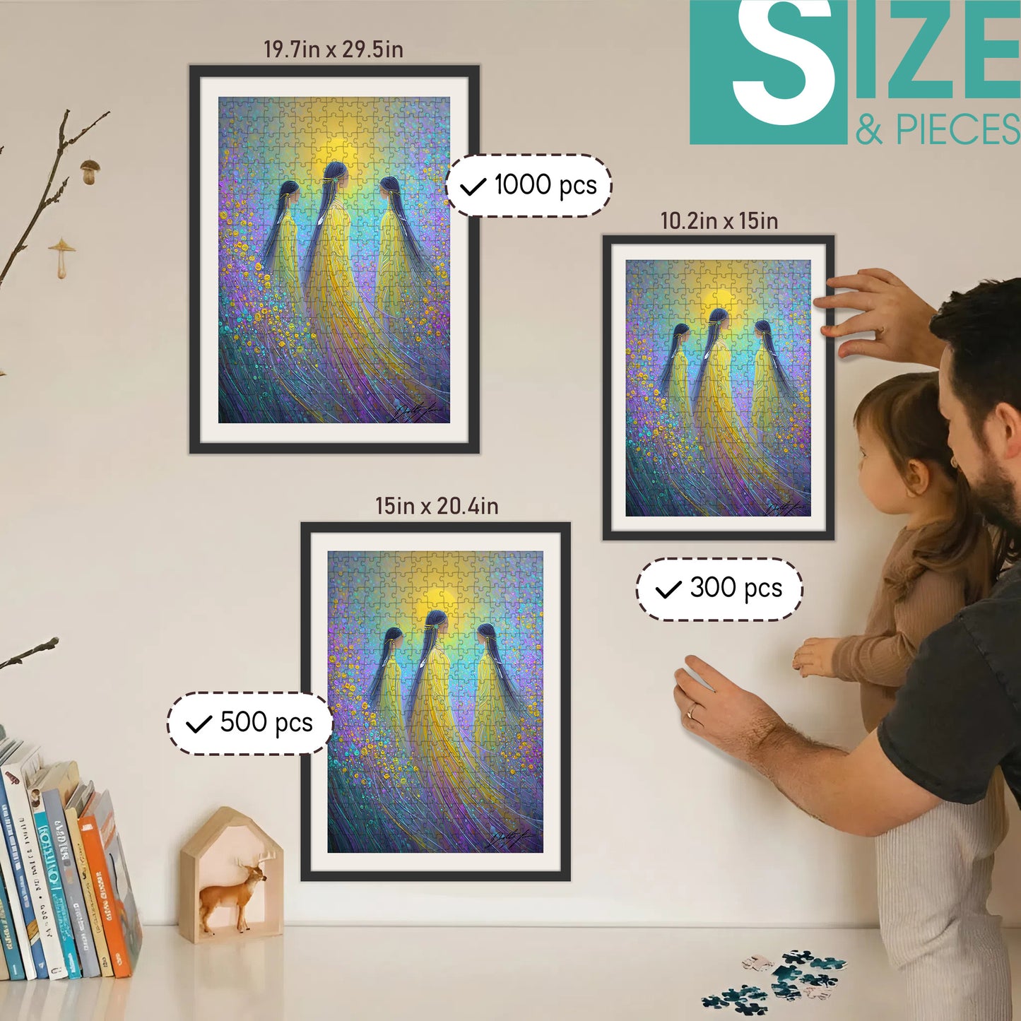 The Song of the Three Sisters – Wooden Jigsaw Puzzle (300 / 500 / 1000 Pieces) - NH79