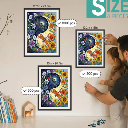 The Dragonflies Between Night and Day – Variant Acrylic/ Wooden Jigsaw Puzzle (300 / 500 / 1000 Pieces)
