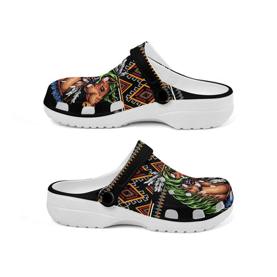 Native Pattern Clog Shoes For Adult and Kid 99125 New