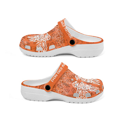 Native Pattern Clog Shoes For Adult and Kid 89240 New