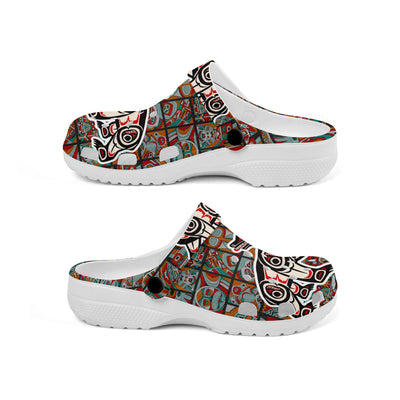 Native Pattern Clog Shoes For Adult and Kid 89122 New