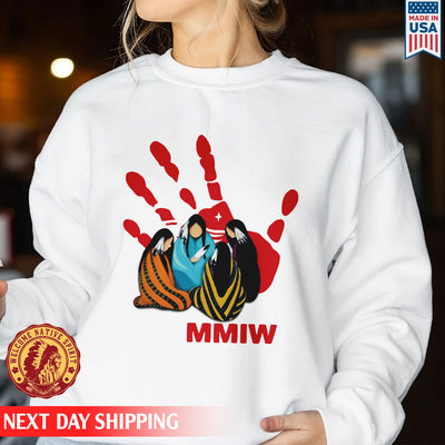 MMIW -   Indigenous Women Together With Red Hand Shirt