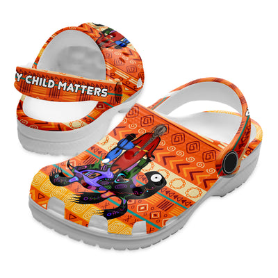 Native Pattern Clog Shoes For Adult and Kid 99149 New