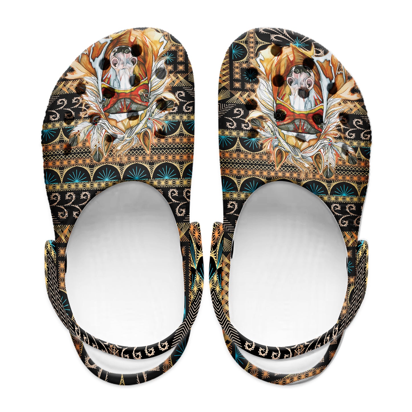 Native Pattern Clog Shoes For Adult and Kid 89222 New