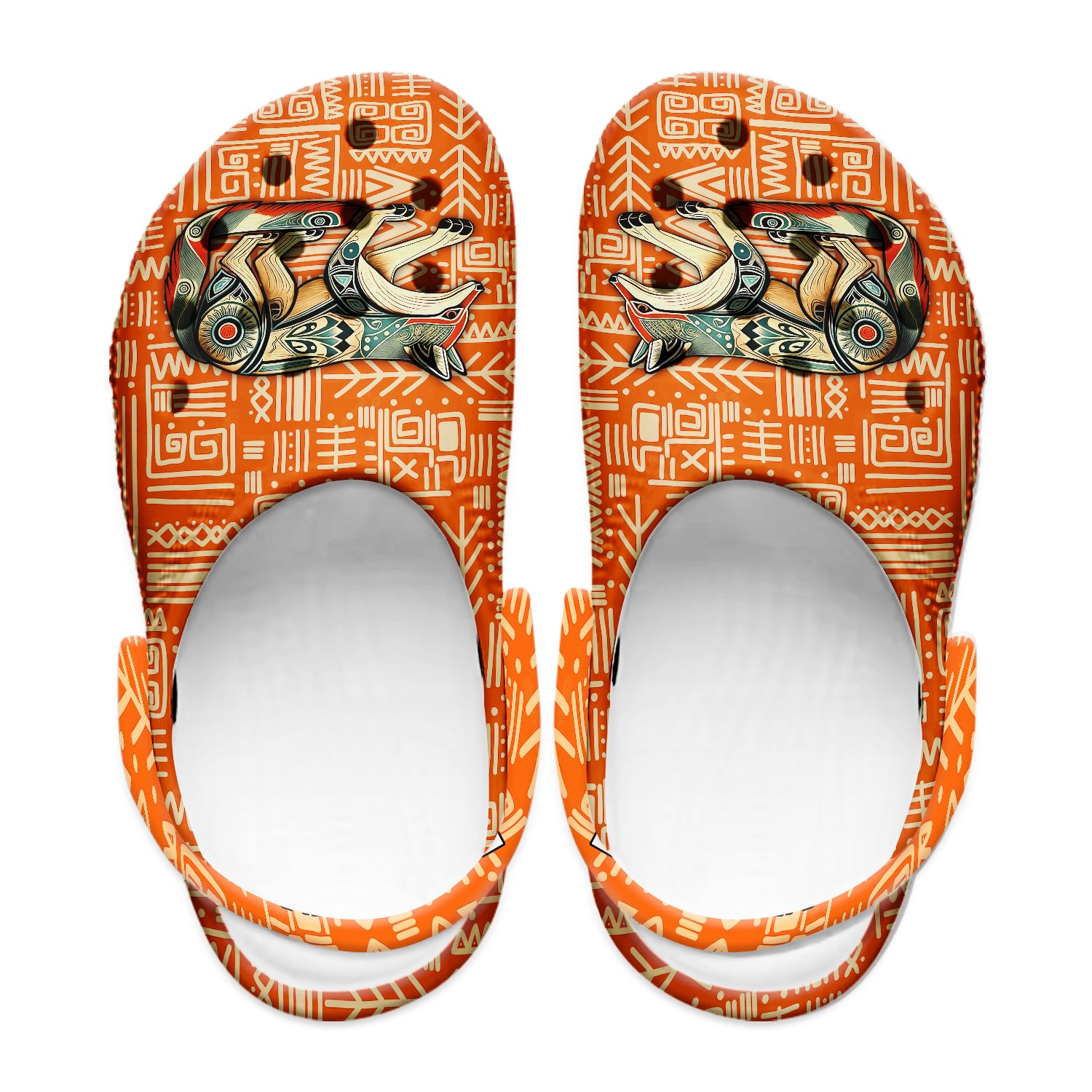 Native Pattern Clog Shoes For Adult and Kid 89244 New