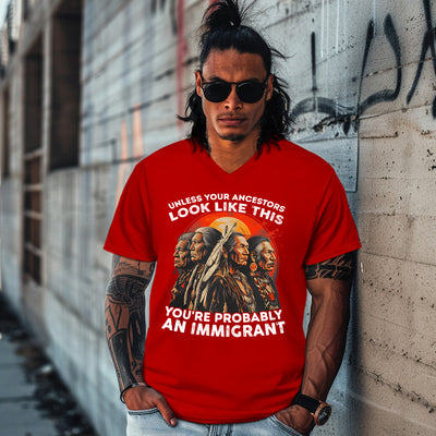 UNLESS YOUR ANCESTORS LOOK LIKE  THIS YOU'RE PROBABLY AN IMMIGRANT