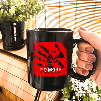 MMIW - No More Stolen Sisters Red Hand Ceramic Coffee Mug 140