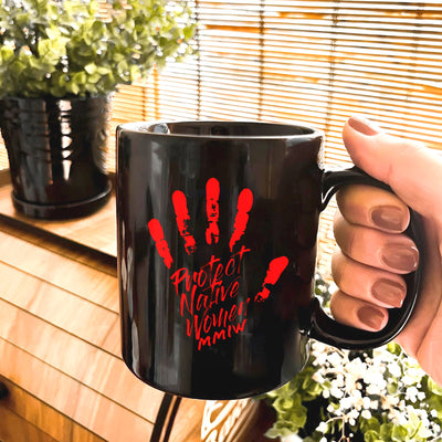 MMIW - Protect Native Women Red Hand Ceramic Coffee Mug 222