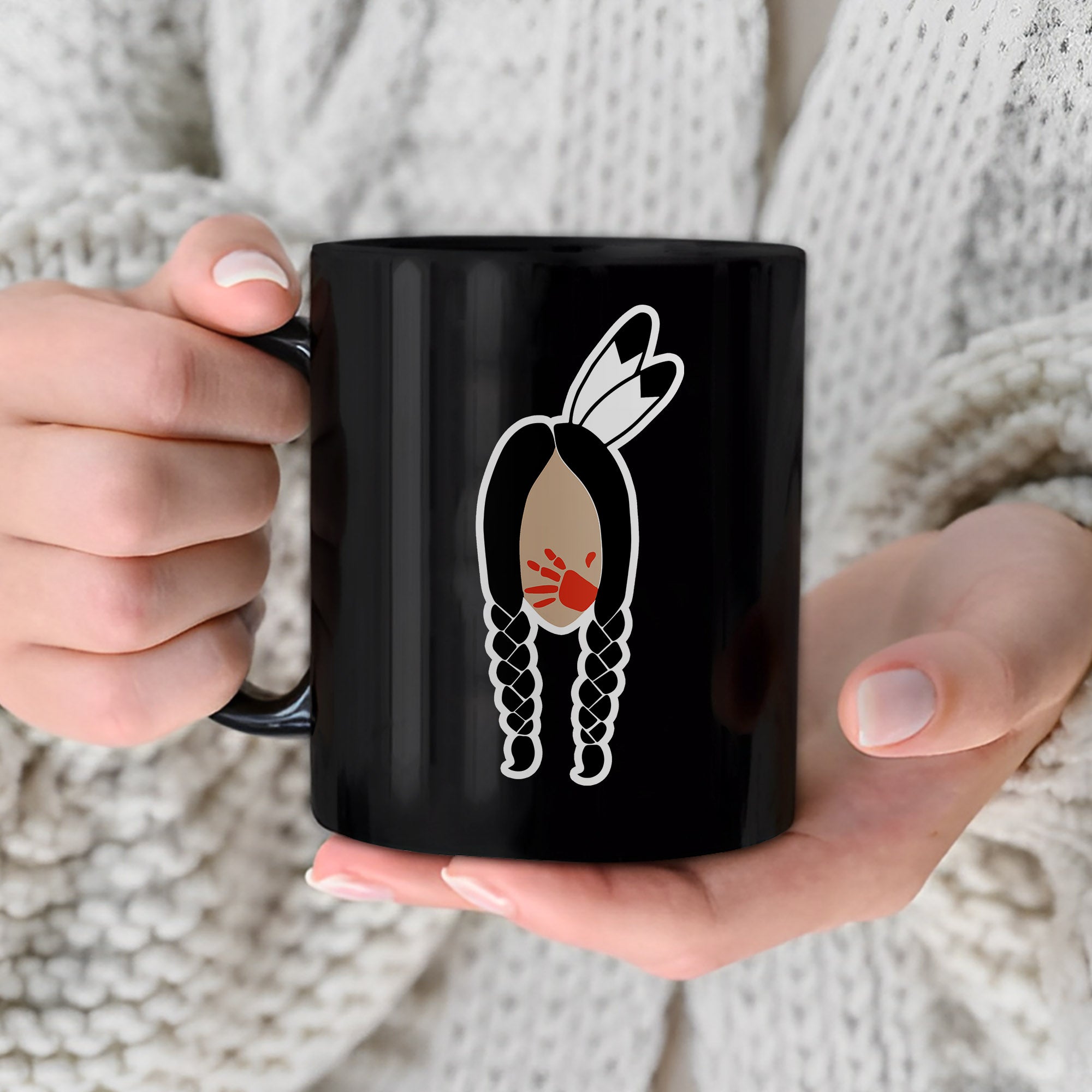 MMIW - No More Stolen Sister Red Hand Coffee Mug 232