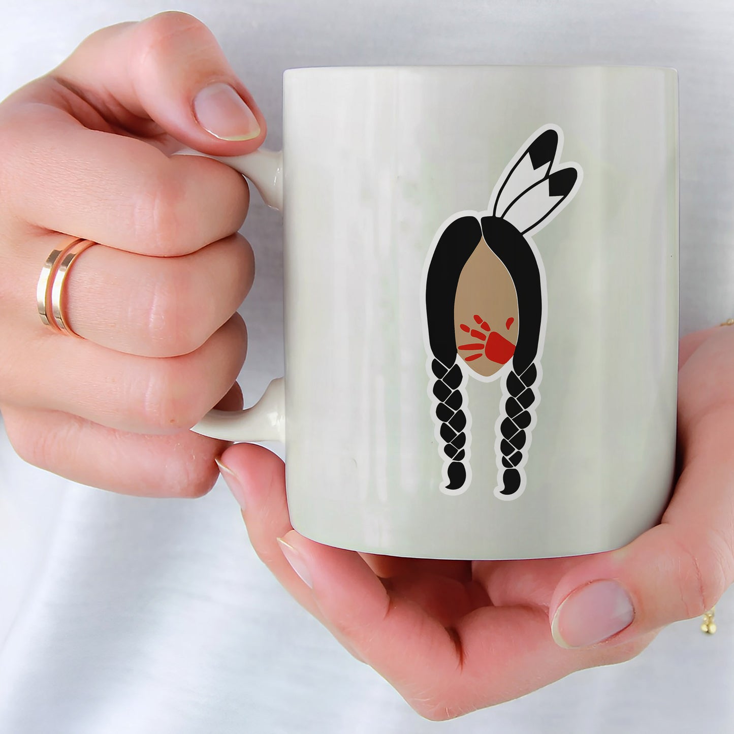 MMIW - No More Stolen Sister Red Hand Coffee Mug 232