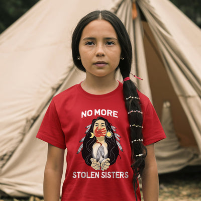 MMIW For My Sisters I Wear Red, No More Stolen Sisters, Woman Red Hand Unisex T-Shirt/Hoodie/Sweatshirt