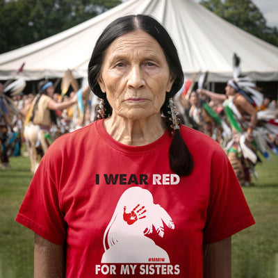 MMIW I Wear Red For My Sister, No More Stolen Sisters Red Hand Unisex T-Shirt/Hoodie/Sweatshirt