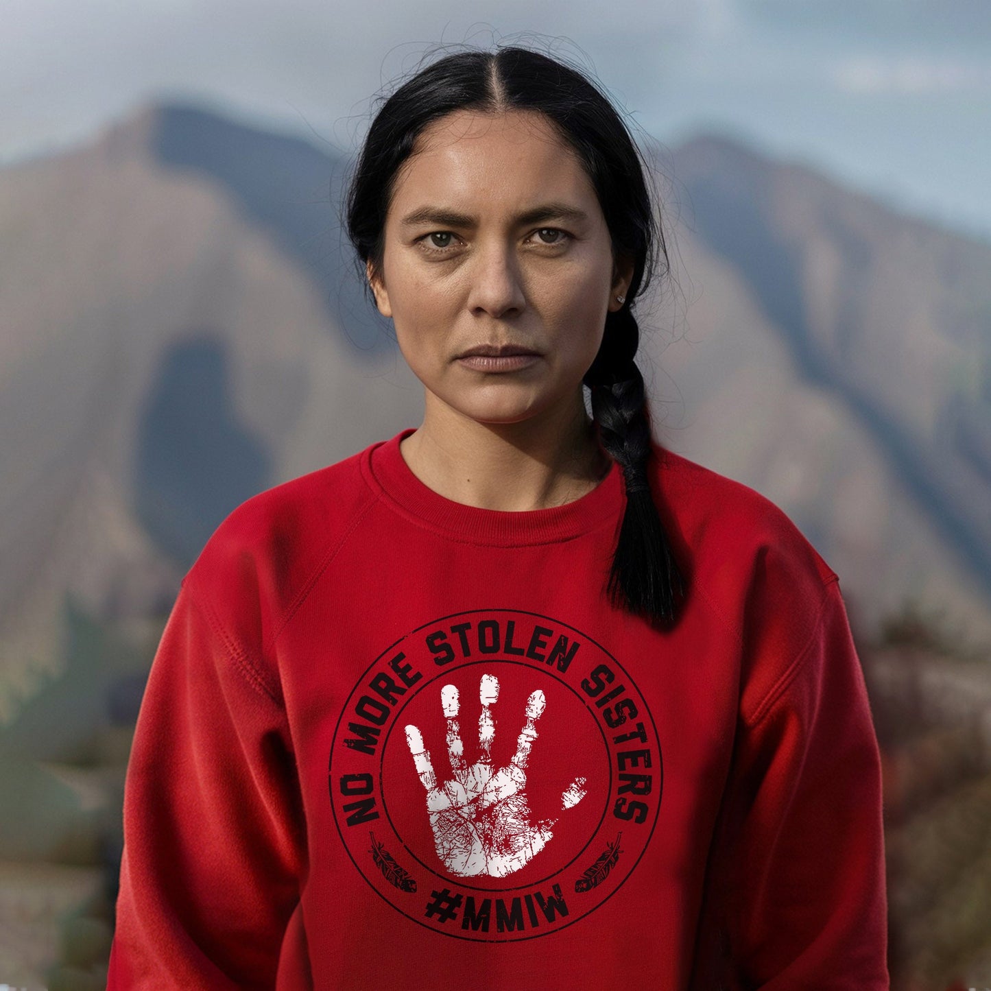 MMIW Awareness Indigenous Circle Red Hand Unisex T-Shirt/Hoodie/Sweatshirt
