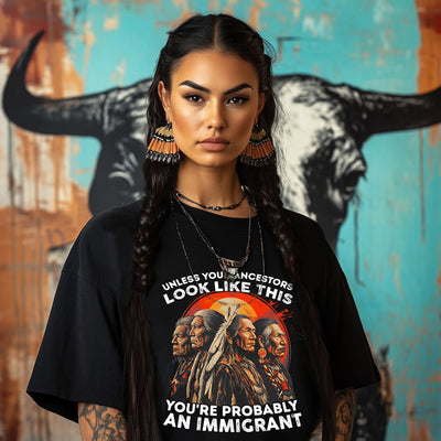 UNLESS YOUR ANCESTORS LOOK LIKE  THIS YOU'RE PROBABLY AN IMMIGRANT