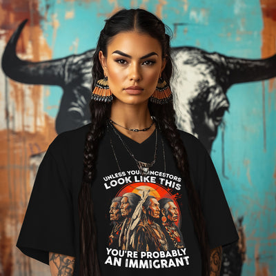 UNLESS YOUR ANCESTORS LOOK LIKE  THIS YOU'RE PROBABLY AN IMMIGRANT