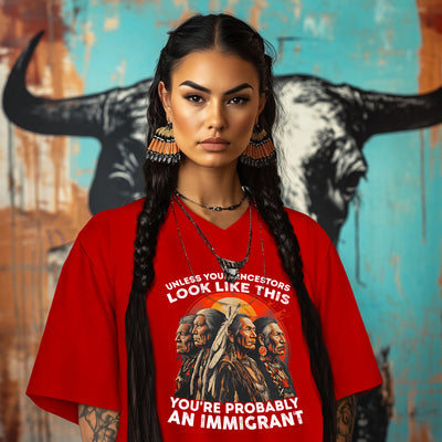 UNLESS YOUR ANCESTORS LOOK LIKE  THIS YOU'RE PROBABLY AN IMMIGRANT