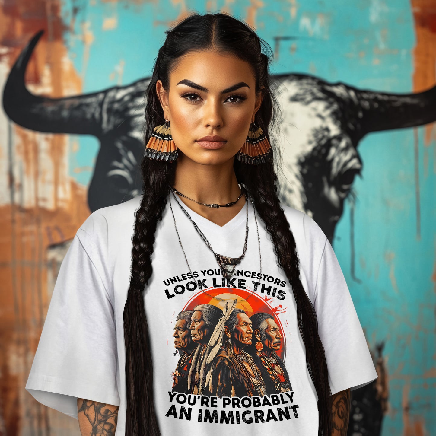 UNLESS YOUR ANCESTORS LOOK LIKE  THIS YOU'RE PROBABLY AN IMMIGRANT