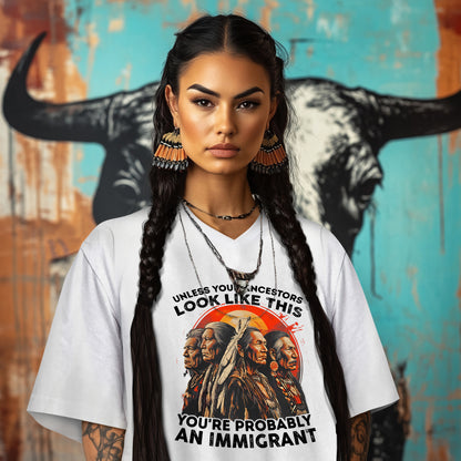 UNLESS YOUR ANCESTORS LOOK LIKE  THIS YOU'RE PROBABLY AN IMMIGRANT