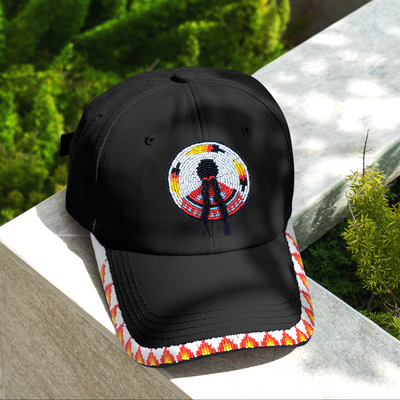 SALE OFF 50% - MMIW Indigenous Women Cotton Unisex Baseball Cap With Beaded Patch Brim Native American Style