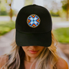 SALE 50% OFF - Four Feather Baseball Cap With Patch Cotton Unisex Native American Style