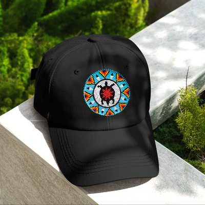 SALE 50 OFF Turtle Cotton Unisex Baseball Cap With Beaded Patch Nat Native Heritage Store