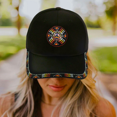 SALE 50% OFF - Trail of Tears Baseball Cap With Patch And Brim Cotton Unisex Native American Style