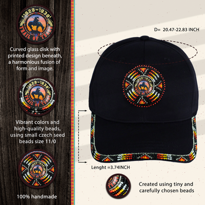 SALE 50% OFF - Trail of Tears Baseball Cap With Patch And Brim Cotton Unisex Native American Style