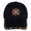 SALE 50% OFF  - Cotton Unisex Baseball Cap Patch Glass with Colorful Brim Beaded Native American Style