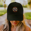 SALE 50% OFF - Feather Baseball Cap With Patch Cotton Unisex Native American Style