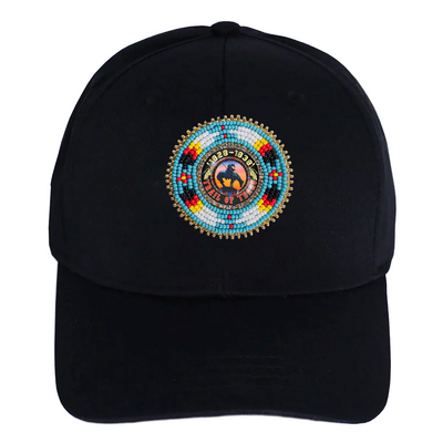 SALE  50% OFF - Trail of Tears Baseball Cap With Beaded Patch Cotton Unisex  Native American Styl