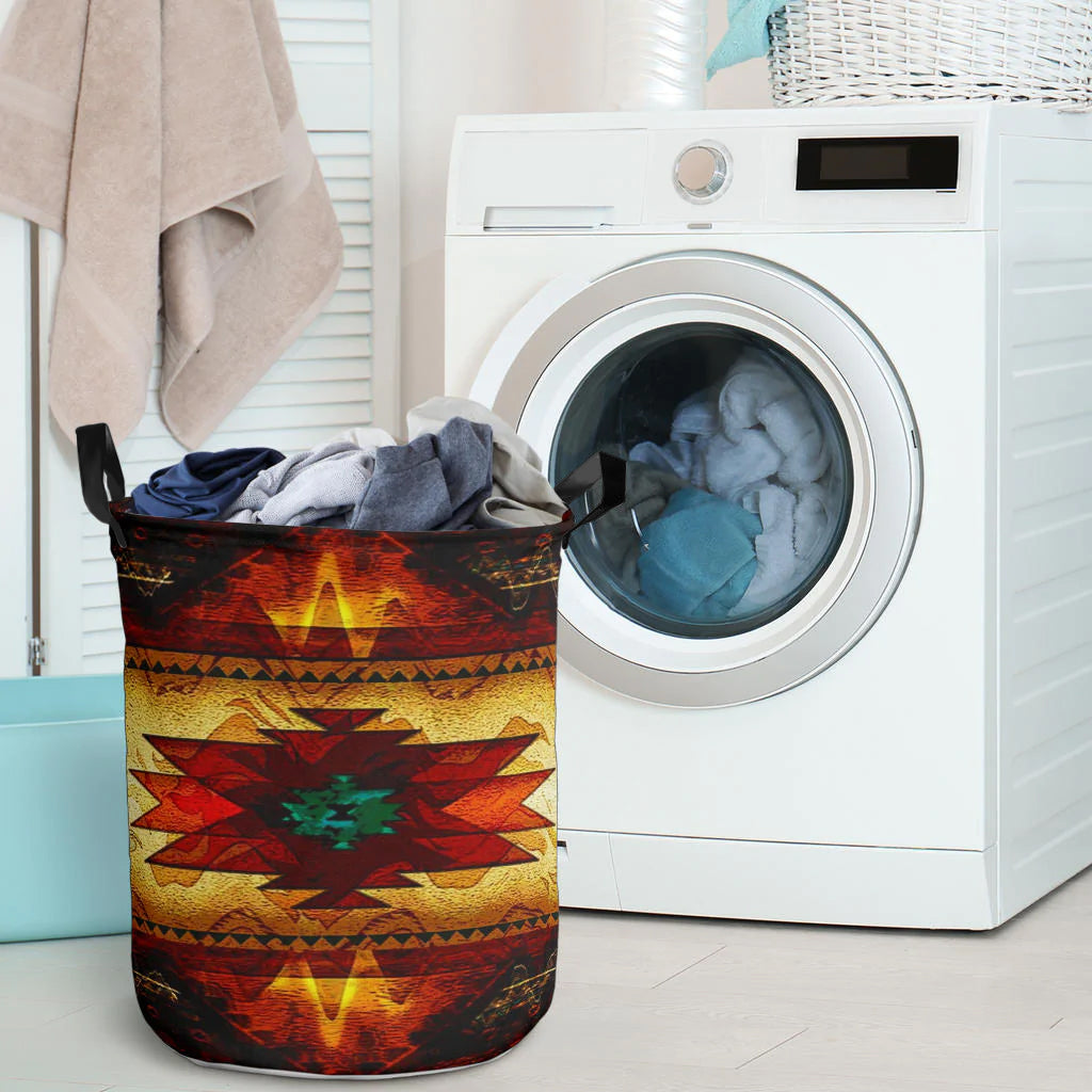 United Tribes Brown Design Laundry Basket 9 NBD