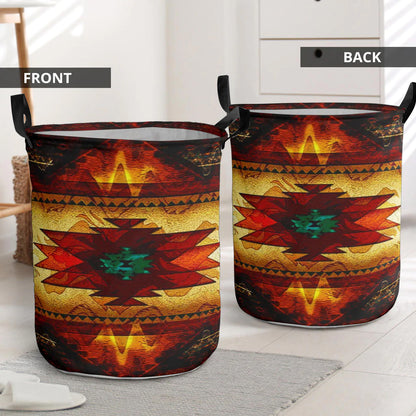 United Tribes Brown Design Laundry Basket 9 NBD