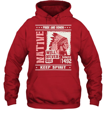 PRIDE AND HONOR WILL NEVER DIE SINCE 1492 KEEP SPIRIT