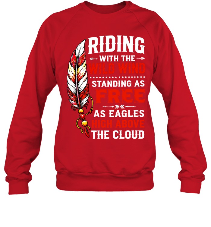 RIDING WITH THE WILD WIND STANDING AS FREE AS EAGLES HIGH ABOVE THE CLOUD