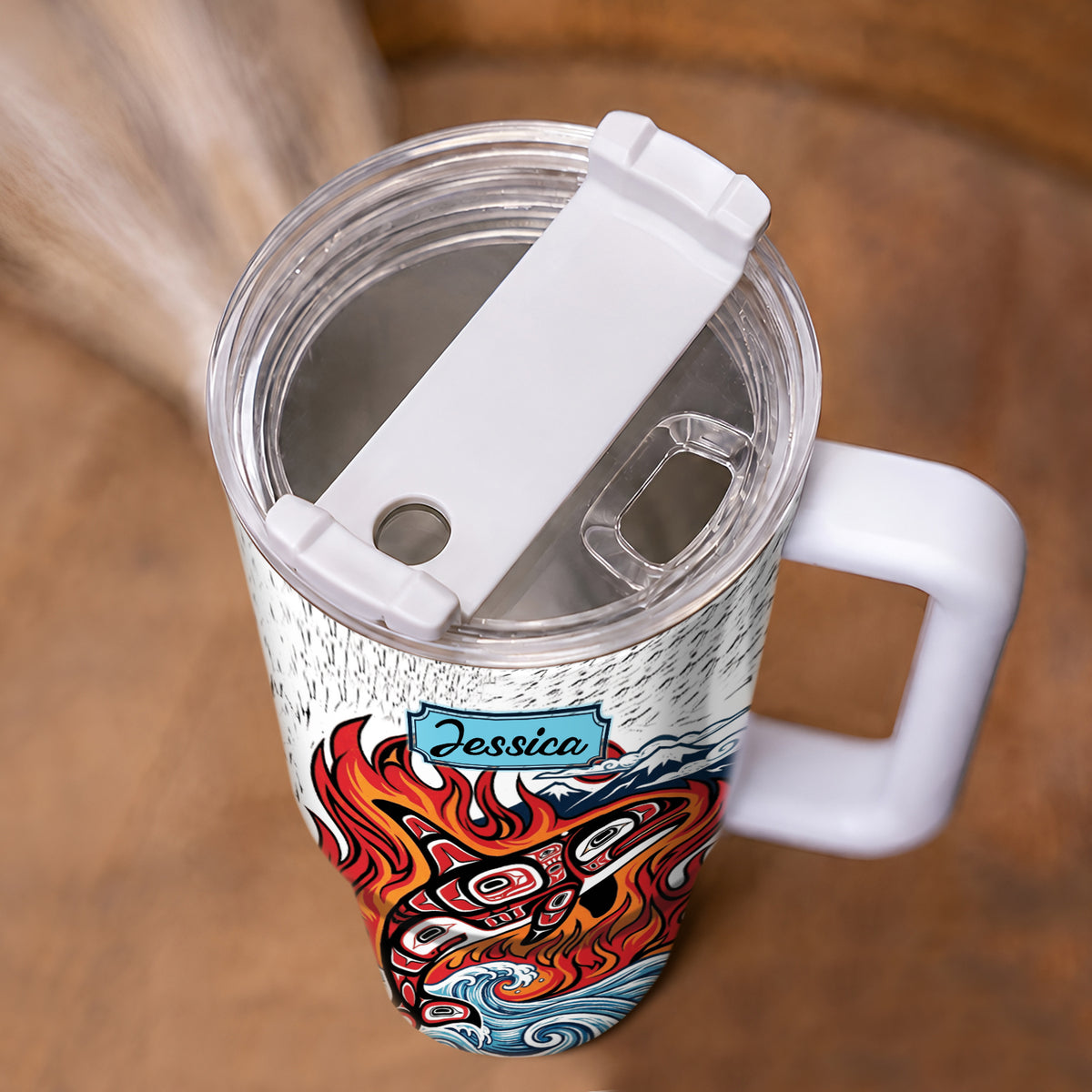 Orca Wave Journey Personalized Tumbler