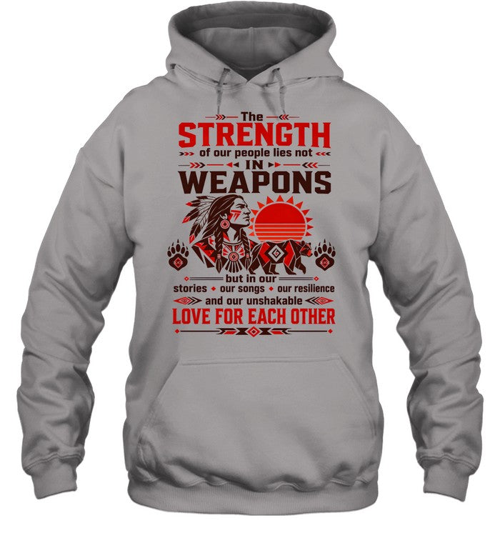 The STRENGTH of our people lies not IN WEAPONS